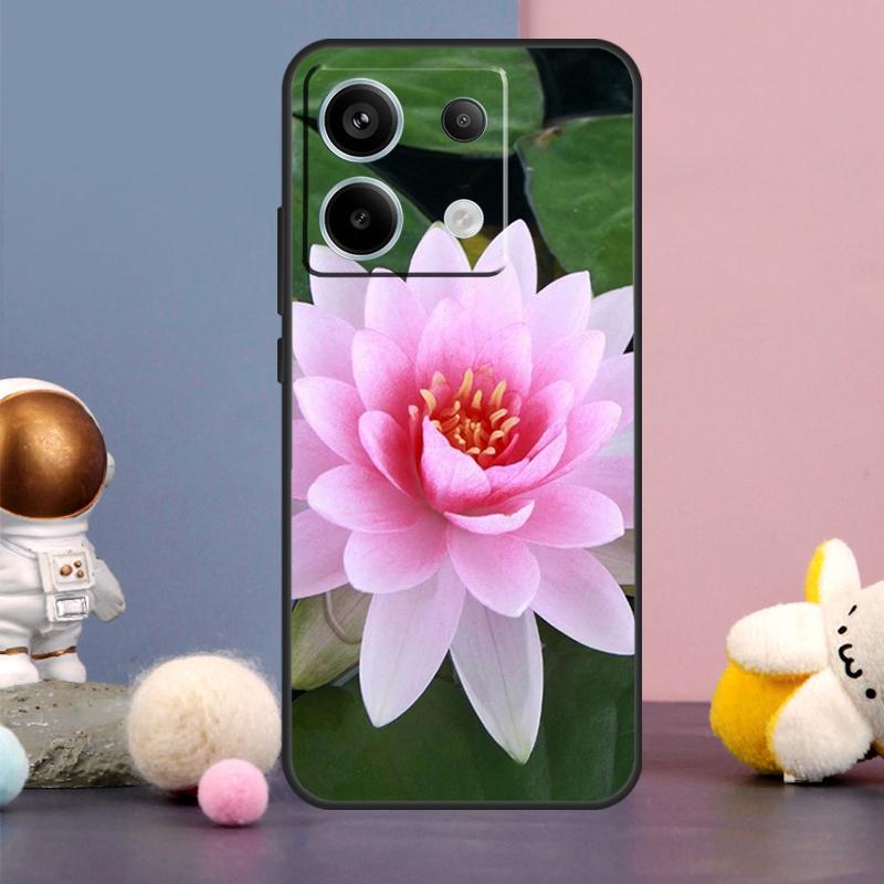 Flower Lotus Case For Xiaomi Redmi Note 14 9 10 11 12 13 15 Pro Plus Redmi 15 15C 10C 12C 13C 14C Cover