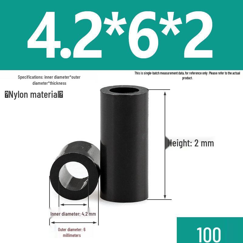 Nylon Wear-Resistant Hollow Cylindrical Spacer Sleeve and Bearing Bushing
