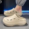 Summer new 2025 sandals fashion trend versatile personality thick bottom stepping on shit feeling breathable deodorant hole shoes sandals