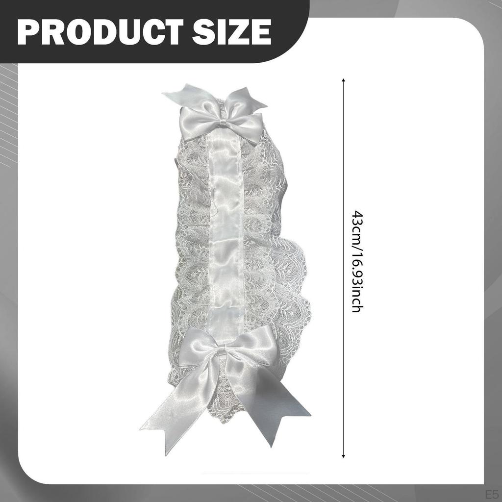 Bowknot Lace Headband Bandanna Tea Party Stylish Women Hair Hoop Maid Band