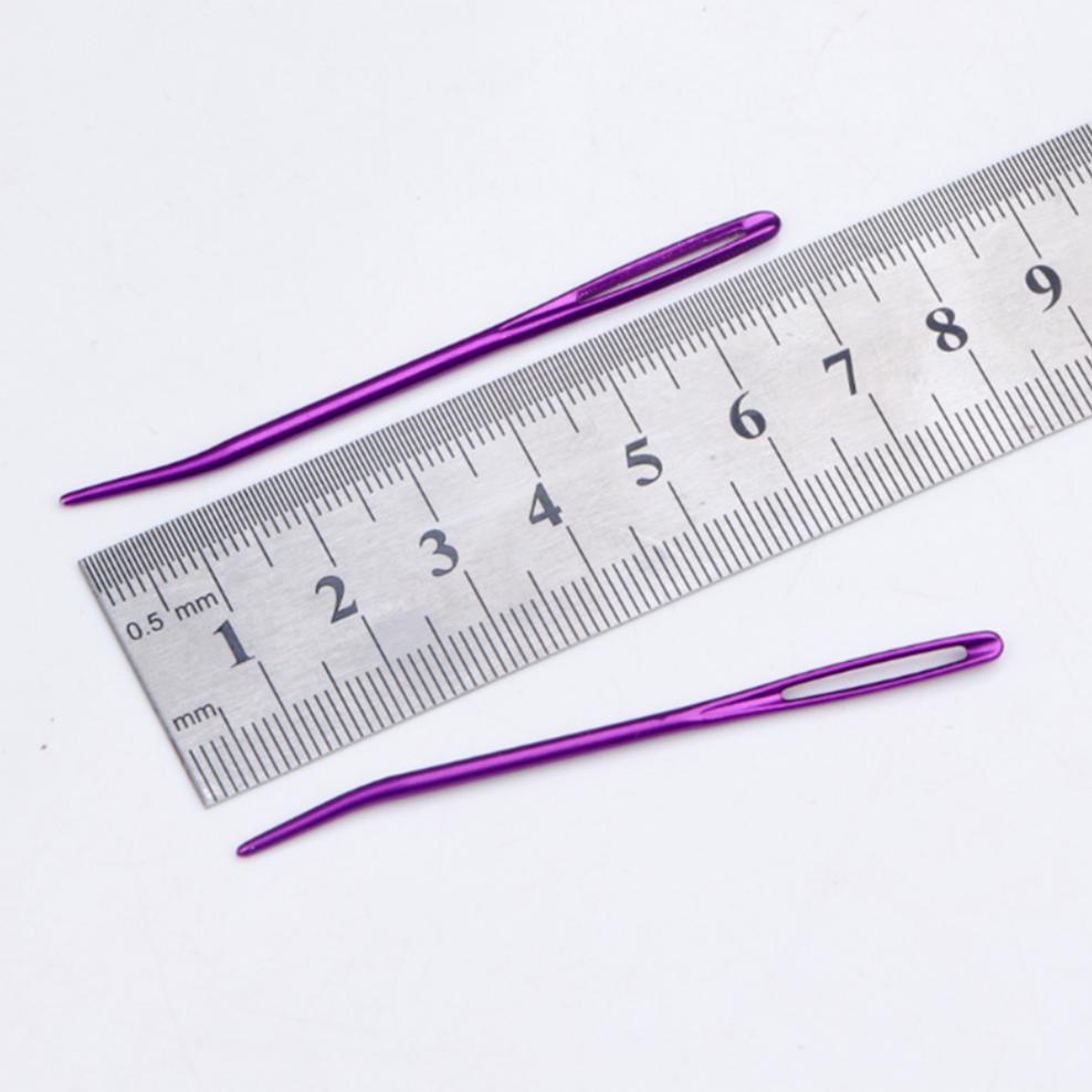 8pcs Elbow Aluminum Sweater Needle, Big Eye Stitching Sweater Needle, Hand Sewing Needle, Elbow Hand Sewing Needle
