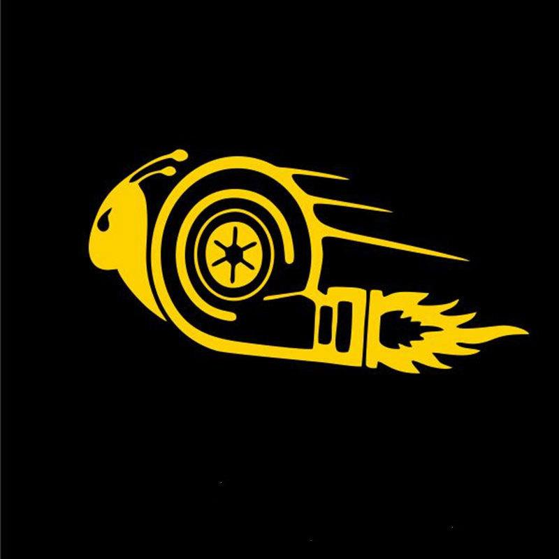 

3D Car Sticker Stylish DUB Drift Race Turbo Snail Funny Cool Stickers Decals Vinyl Sticker жовтий