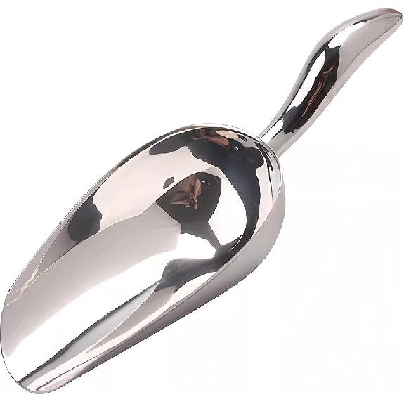 Edelstahl 6 Unzen Eisschaufel mit gutem Griff - Küche, Gefrierschrank, Hundefutter, Popcornschaufel - Spülmaschinenfest