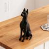 3D Printed Sitting Dog Figurine, Modern Minimalist Dog Statue, Animal Sculpture Decoration for Home Office Desk, Gift for Pet
