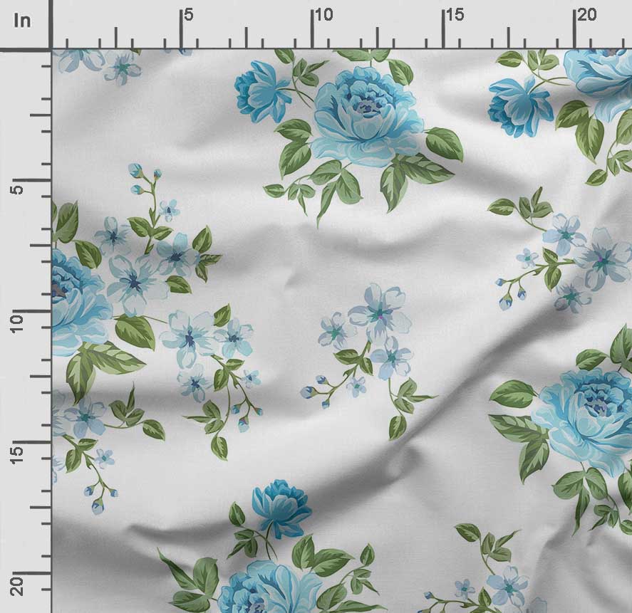Soimoi Blomster vintagetrykk bomull Cambric Quilting Stoff Selges av The Yard 42 Tommer Bred Middels Vekt Bomullsstoff Syutstyr