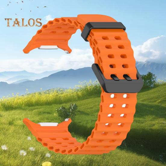 Silicone Watch Band Wear Resistant Adjustable Waterproof Quick Release Sport Breathable Strap Wristband for SamsungGalaxy Watch 7 Ultra