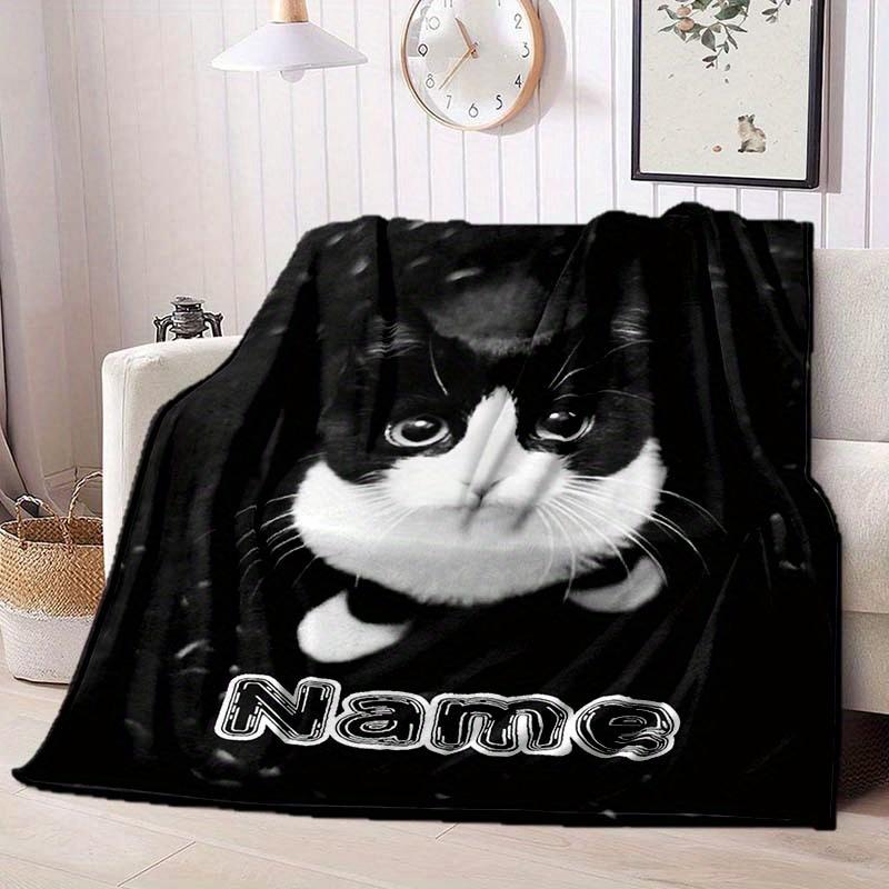 Cat Customize Your Name Blanket Warm Comfortable And Soft Blankets Are Suitable For Home Lunch Break Blanket Office Sofa Sofa Gift To Relatives And