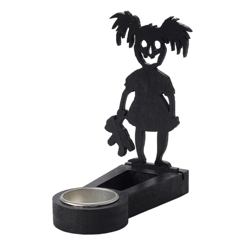 Funny Shadows Stand Wrought Iron Halloween Table Candlestick Decoration Home Ornament Candlelights Dinner Candle Holder