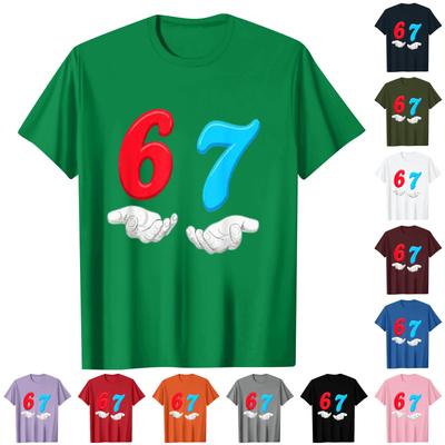Ladies' Digital Printed Casual Round Neck Short Sleeved Top