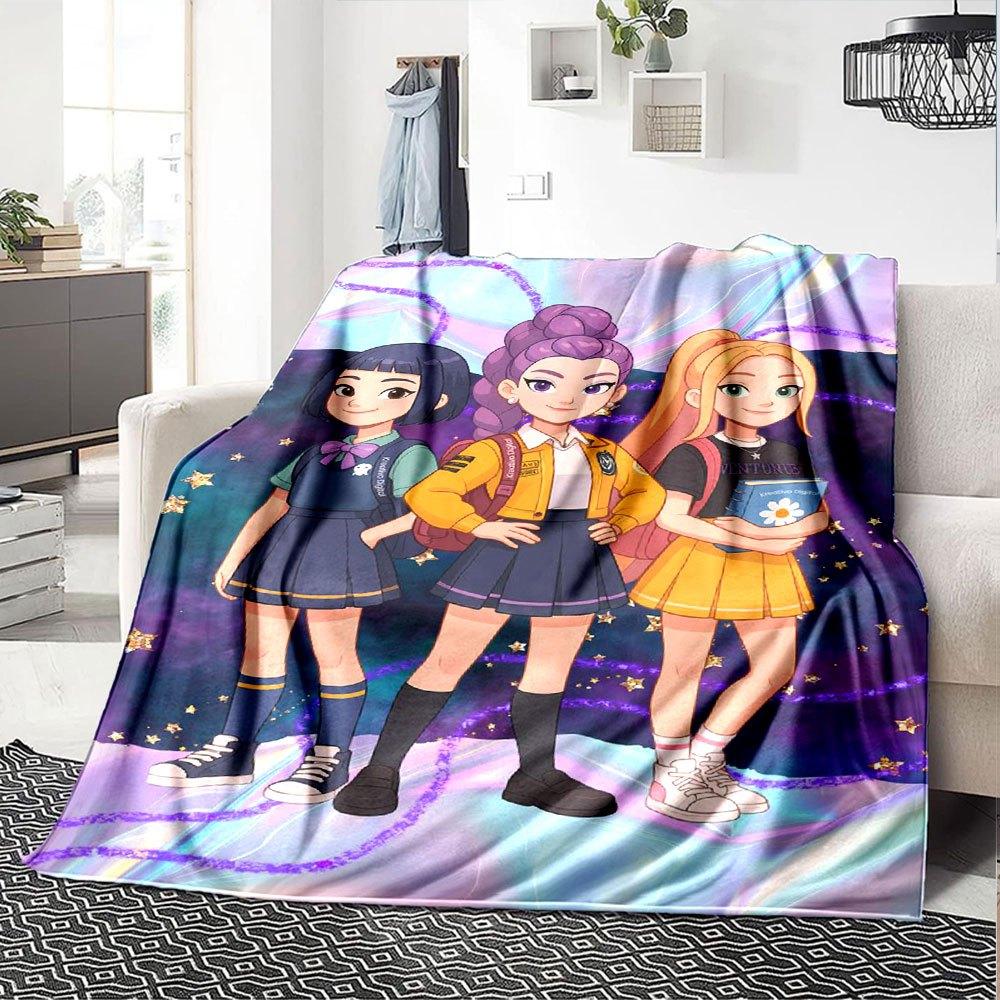 1pc Hunter X Kopo group - Themed Flannel Blanket - Suitable for Bed, Home Decor, Graduation Gifts, Easter, Back to School, ChristmasA88