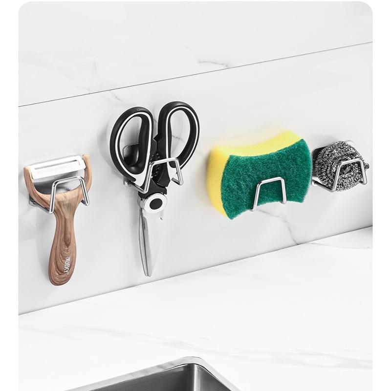 1-10ks Nerezový odtokový stojan s houbičkou Kuchyňský dřez Závěsný úložný stojan