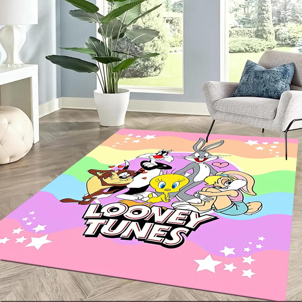 Classic Looney Tunes Characters Square rugs are a great choice for living rooms, bedrooms, home décor, and as gifts.