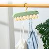Clothes Drying Rack Easy Installation No Drilling Clothes Hanger Organizer with 8 Hooks Space Saving Closet Storage Rack