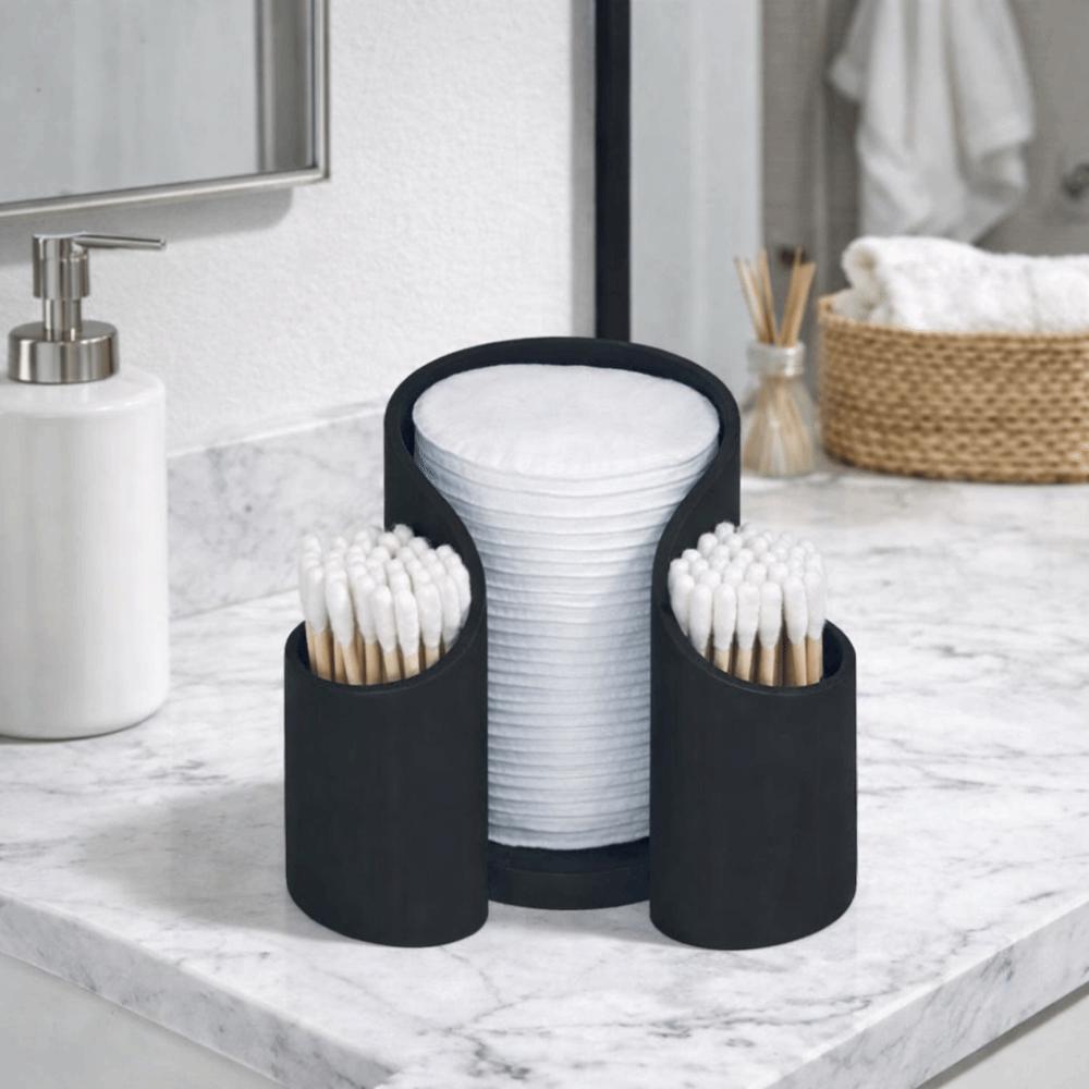 2in1 Swabs Dispenser Plastic Cosmetic Pad Storage Box Cotton Swab Storage Box  Cosmetic Storage