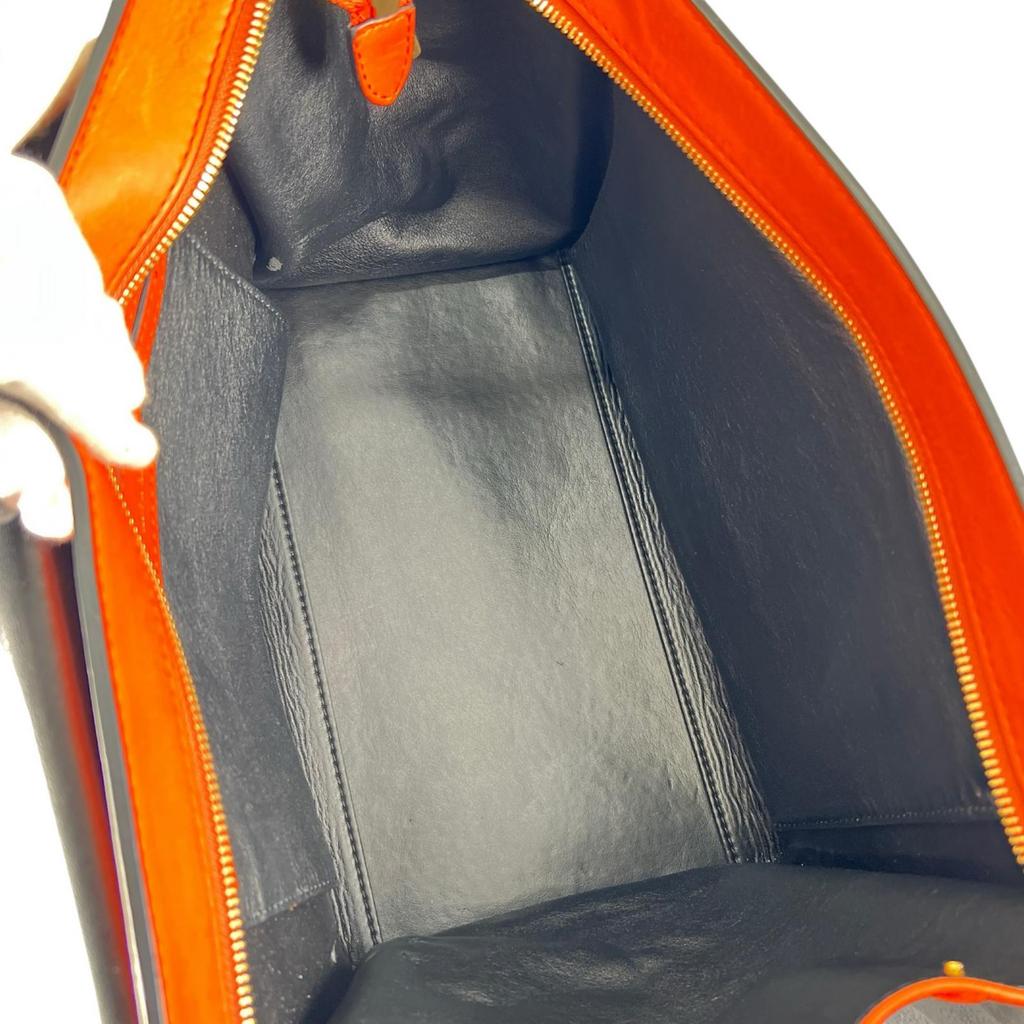 CELINE Trapeze Handbag Orange Women 2wayShoulder used
