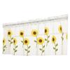 Semi-Sheer Sunflower Half Curtains Embroidered Living Room Drape Romantic Pocket Valance Balcony Drapes Door Decoration