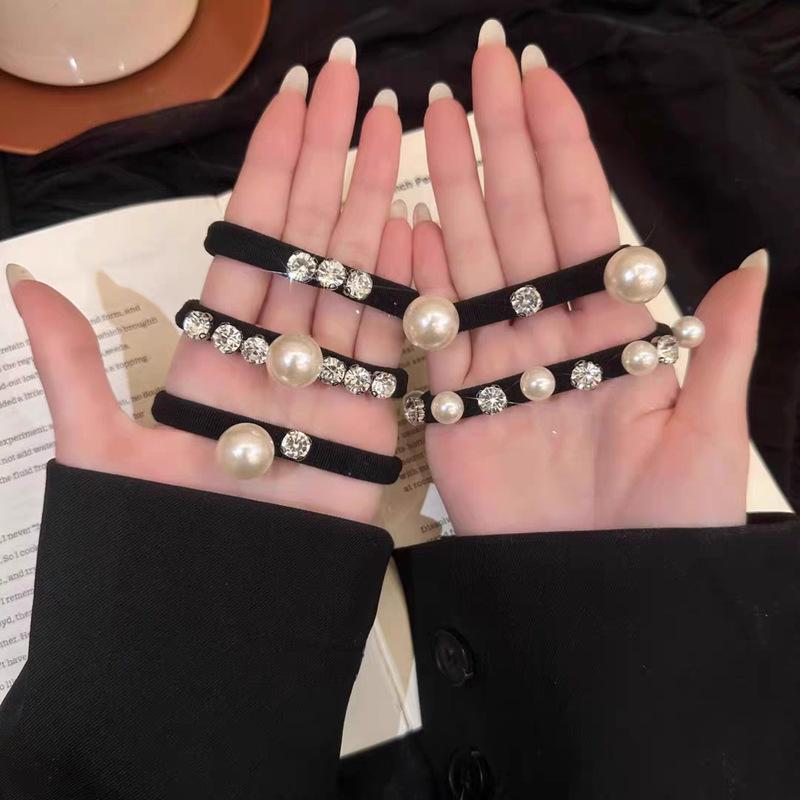 Bow Pearl Hair Rope: 2024 Korean High-Grade Hair Accessories for Women