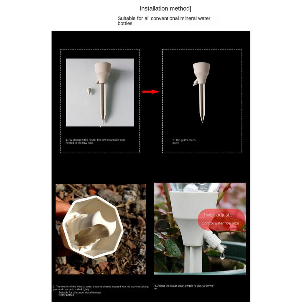 Watering Spikes 3Pcs Adjustable Drip Irrigation System Automatic Self Watering Spikes For Plants Indoor Outdoor Potted Plants