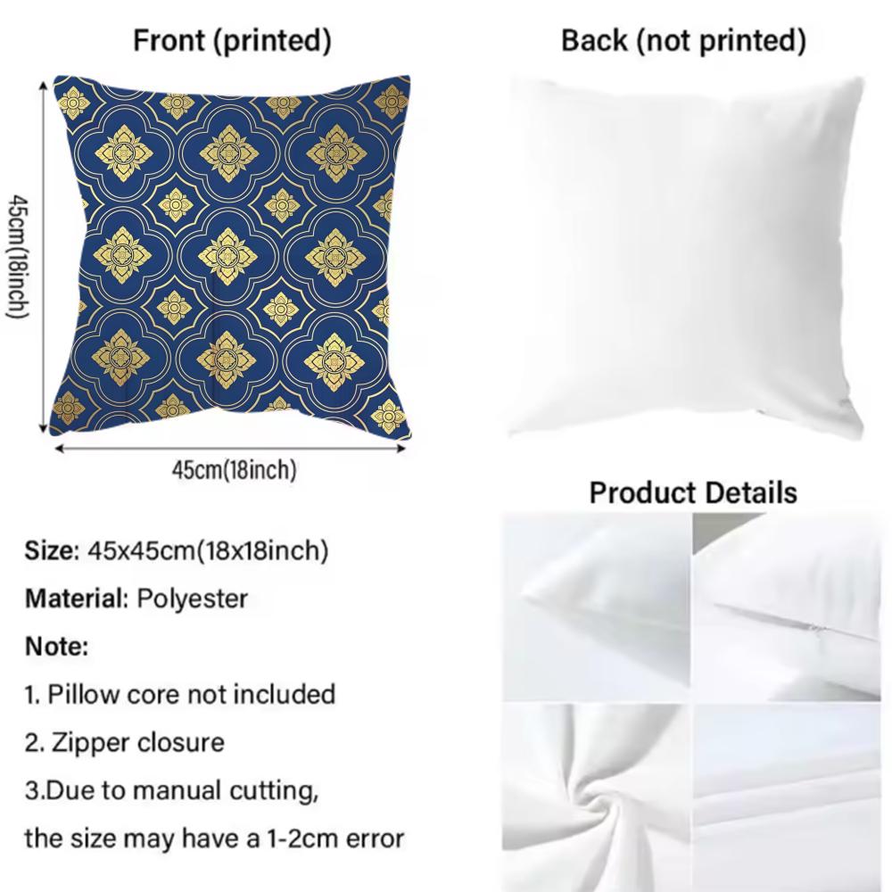 Indonesien Batik Design Kissenbezug 2-in-1 Wendbar Plüsch Kissenbezug | Auto/Sofa/Bett | Perfektes Geschenk