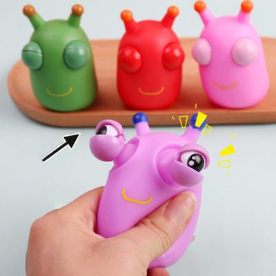 1/2/3Pcs Popping Eye Cabbage Worm Toy Anxiety Stress Relief Caterpillar Squeeze Pinch