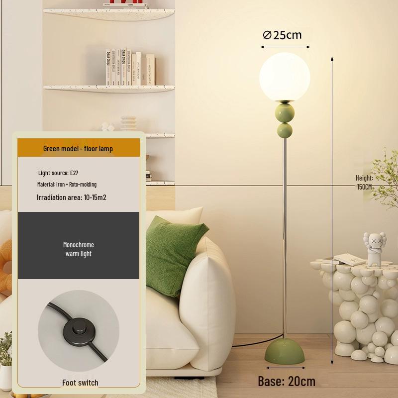 Luxury Minimalist Cream Floor Lamp for Living Room and Bedroom