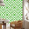 Wallpaper Casual Checkerboard Green and White for Living Room and Bedroom 50x1000