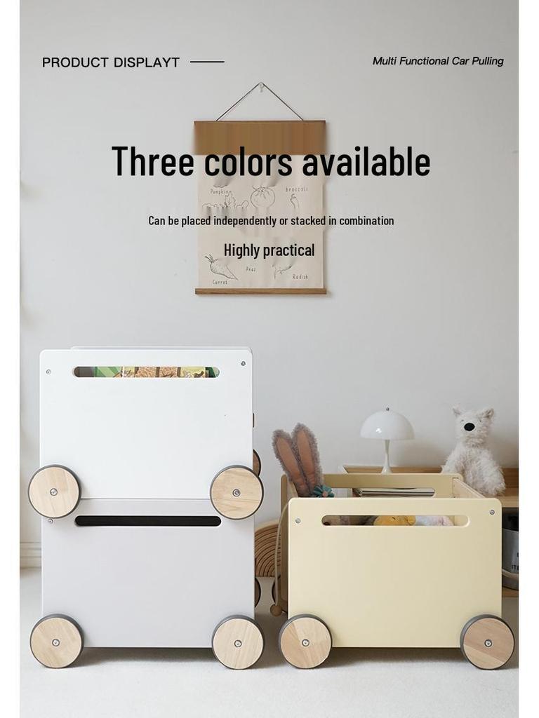 Children's Playhouse Shopping Cart Toy - Educational Storage Trolley for Kids