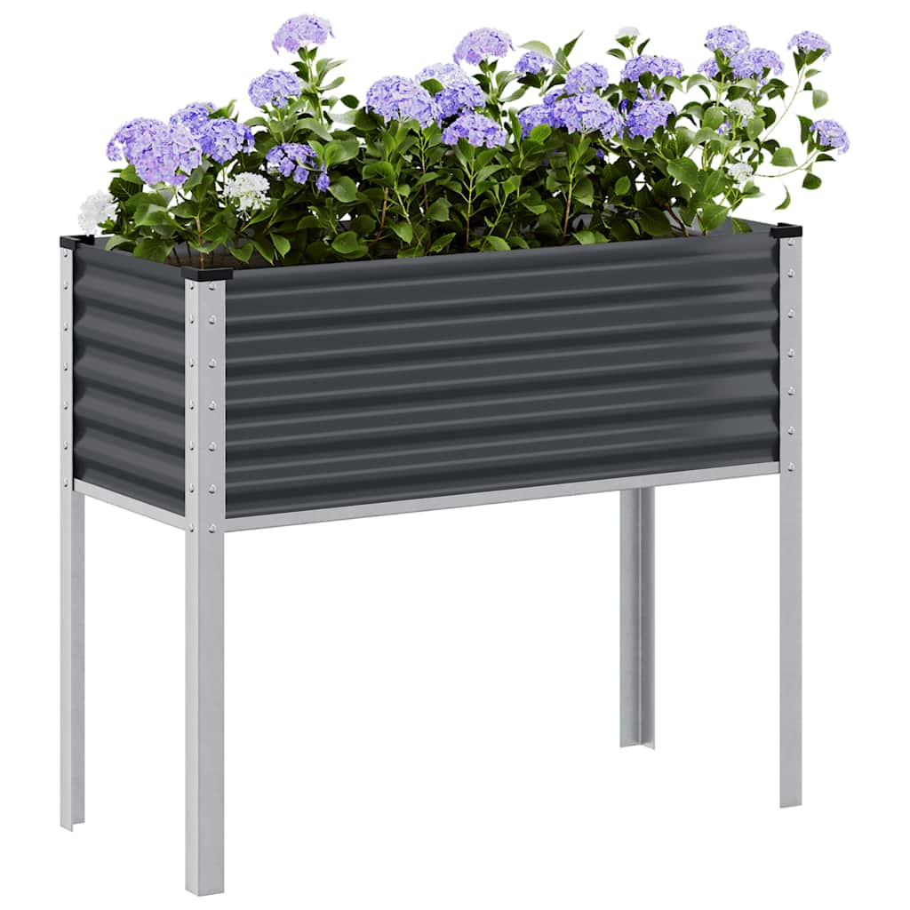 Vidaxl Donica Ogrodowa, Antracytowa, 100X41X90 Cm, Stal