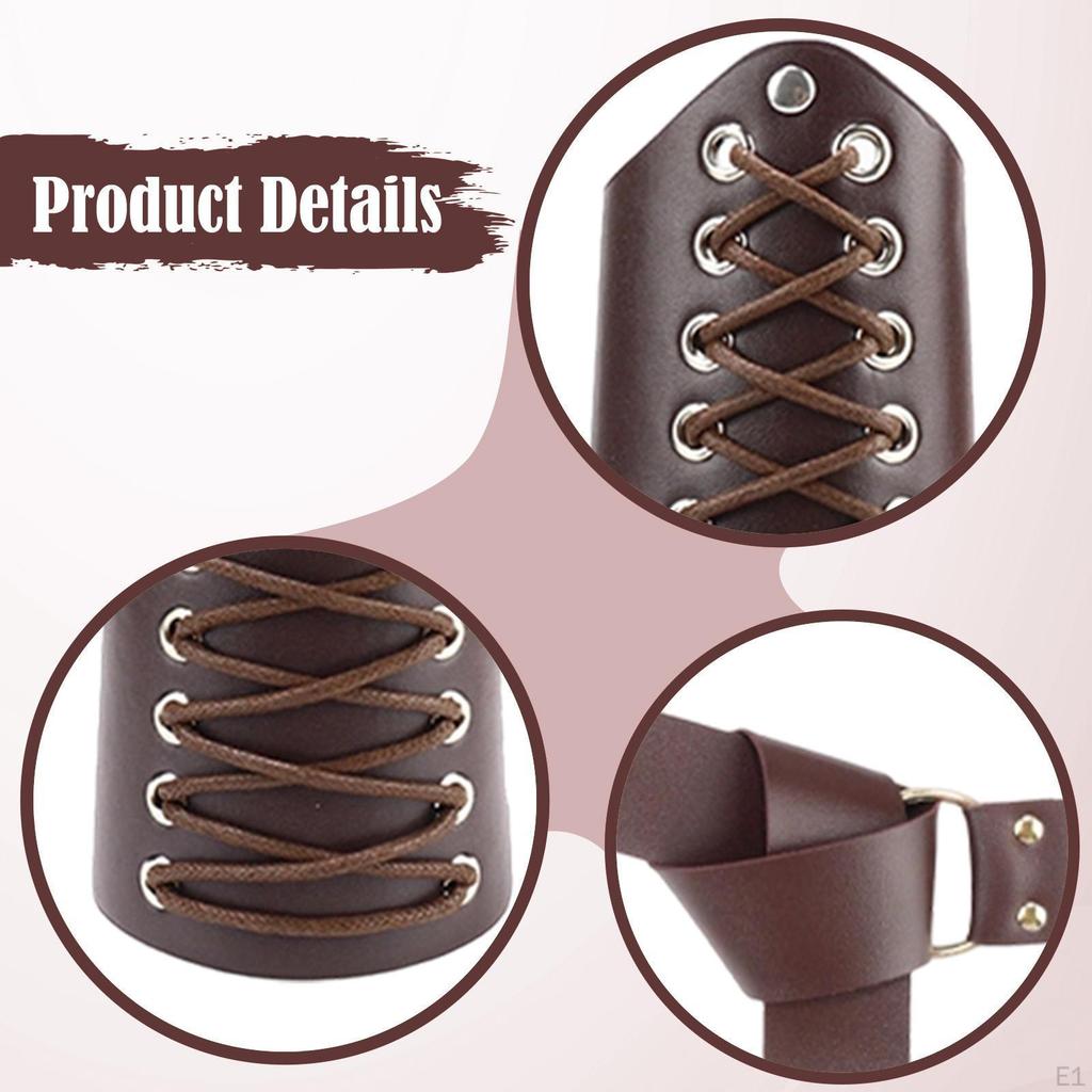 Medieval Knight Belt Arm Bracers Pirate Prop for Adults