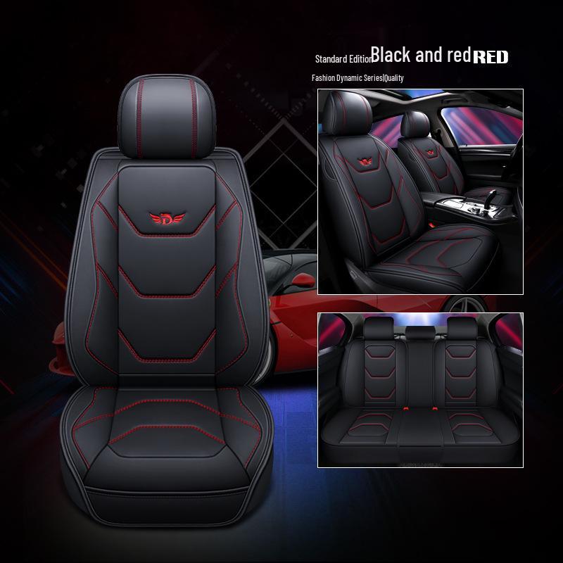 Leopard CT7 Leather Seat Cushion: Universal, All-Season Full Coverage for D22 Navara Rich Pickup.
