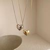 Vintage Love Heart Pendant Necklace For Women Trend Aesthetic Gold Color Metal Chain Collar Choker Party Jewelry Birthday Gifts