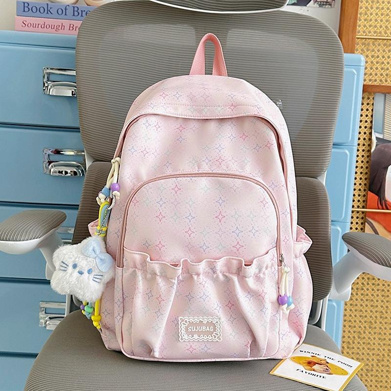 Schoolbag Small Fresh Star Schoolbag Girl Soft Sister Cute Backpack College Student High School Student Casual Versatile Backpack Wholesale