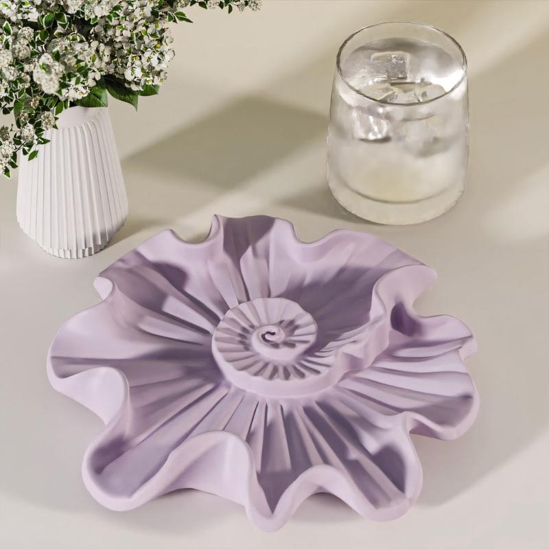 Creative Silicone Mold Jewelry Tray Moulds Helical Shape Silicone Texture Handmade Molds Perfect for Home Decorating