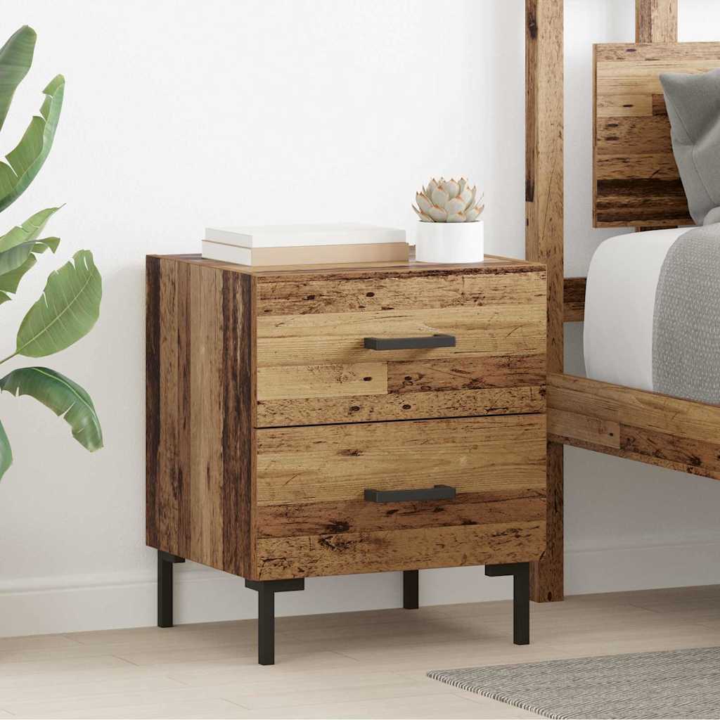 Nightstand Reclaimed Wood Look 40 x 35 x 47.5 cm Engineered Wood