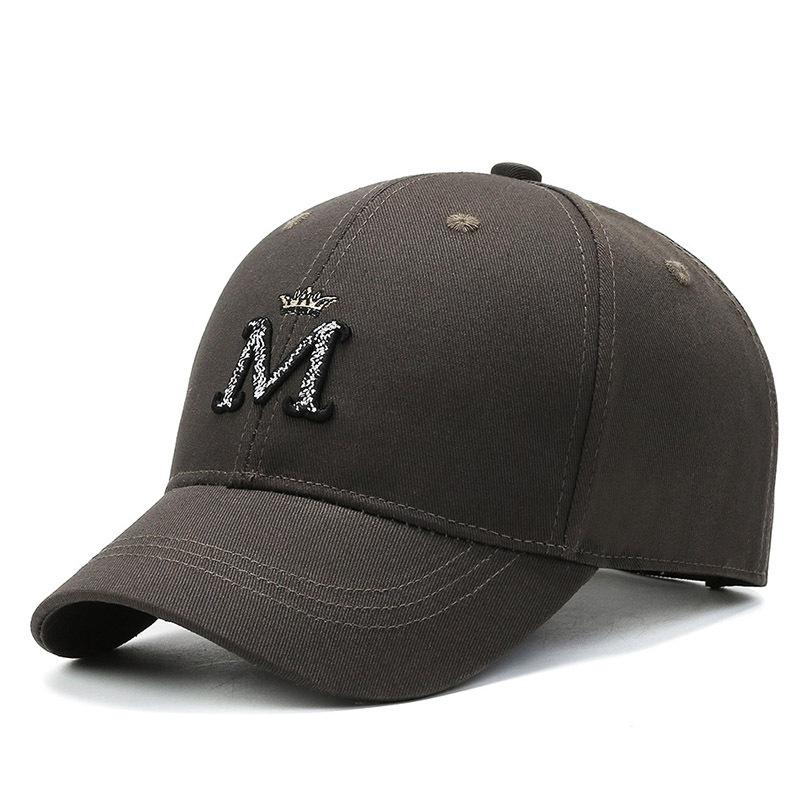 Hat M Standard Embroidered Baseball Cap Korean Fashion Simple Hat Short Brim Sun Hat, Sunshade Sun Protection Hat Equestrian Hat Tide