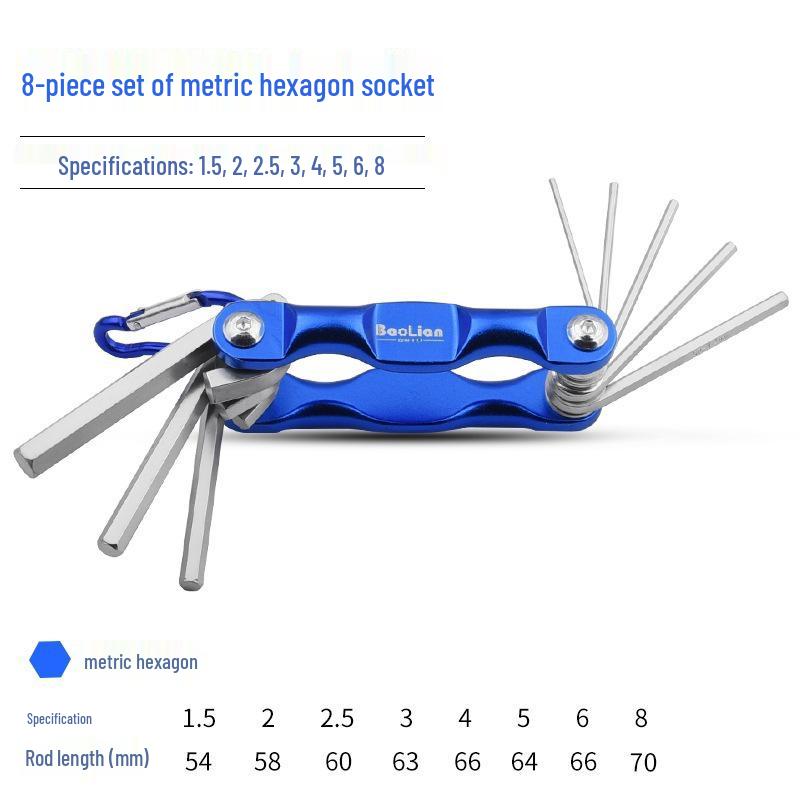Folding Universal Hex & Torx Key Tool Set - Metric & Imperial
