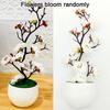 Bonsai Plum Plum Room Silk Decoration Artificial Plant Pot Flowers Tree Branches Blossoms Sakura Fake
