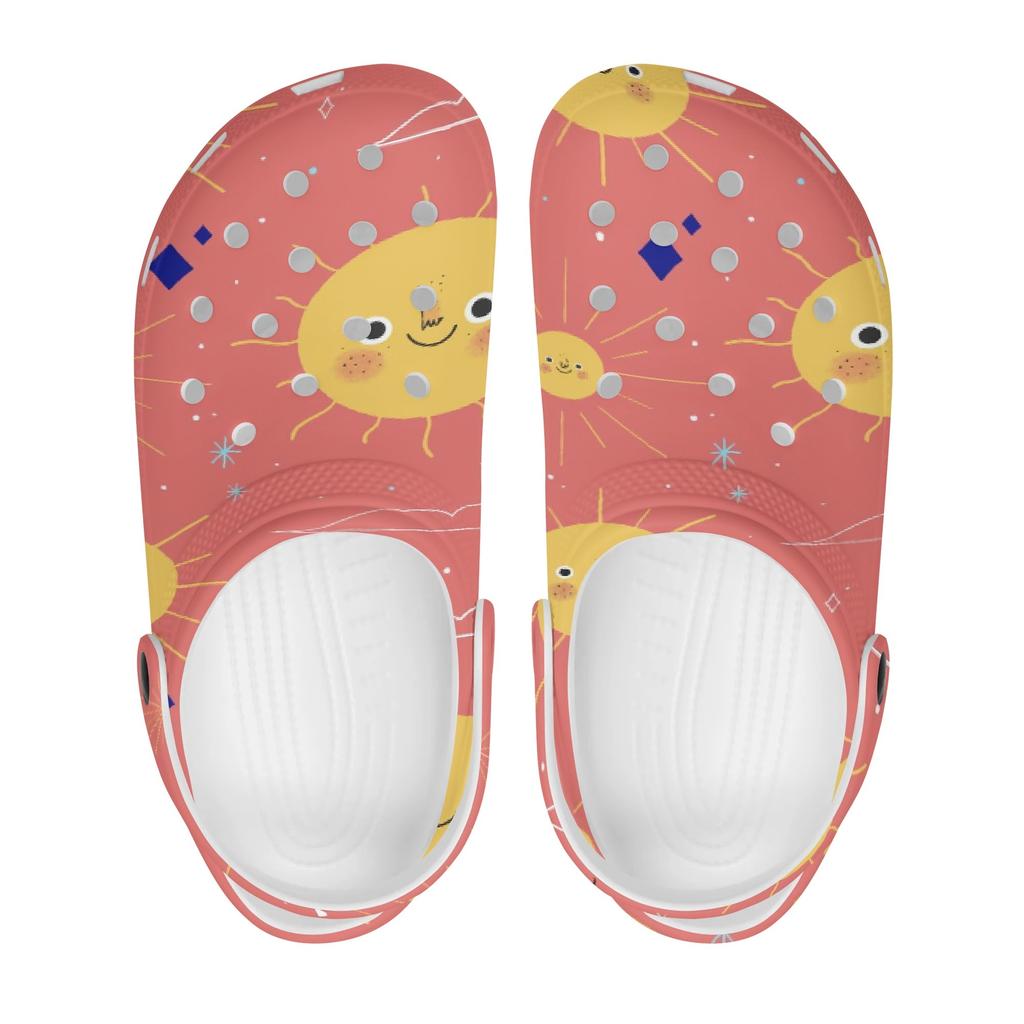 Printed EVA Clogs Sandals Women Men Soft Sole Lightweight Slip On Casual Slippers Soft Sole Summer Shoes Daily Comfort Wear
