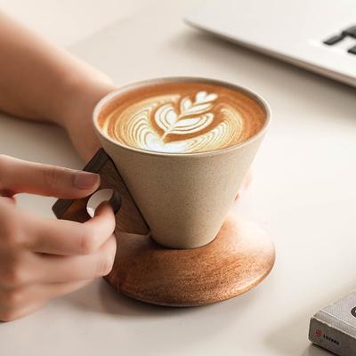 Vintage Ceramic Coffee Cup Set Elegant Design Home Use Personal Mug for Women with Saucer