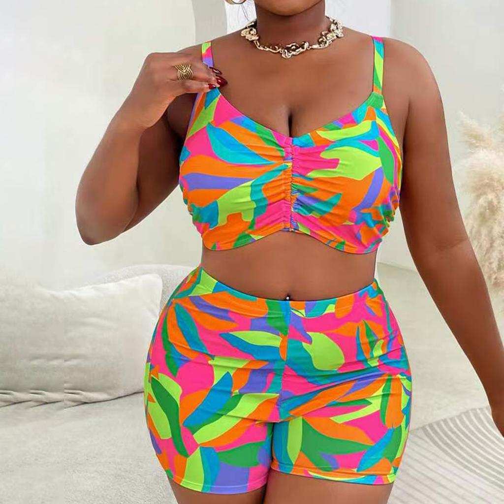 Women's Two-Piece Bikini Set Plus Size Split Swimsuit