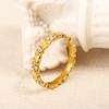 Anello Minimalista in Acciaio Inossidabile a Forma di Cuore Amore Vuoto per Donne Anelli con Zirconi Intarsiati Colore Oro Impermeabile Gioielli Moda Romantica