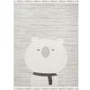 Soft Textured Kids Living Room Rug White Bear 160x230