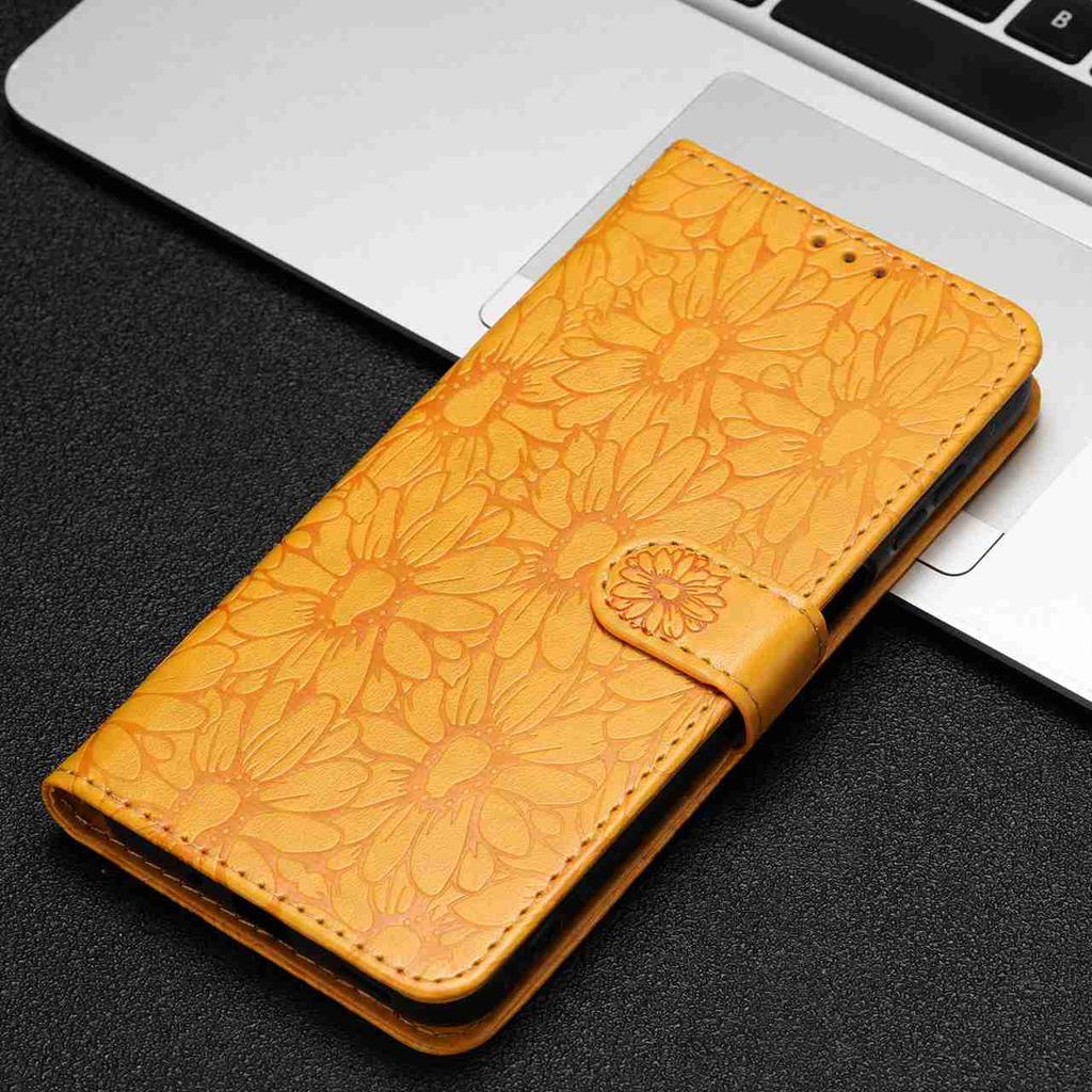 10-Color Daisy Embossed Flip Card Case for Google Pixel 6,Pixel 7,Pixel 8,Pixel 9,Pixel 10 series...