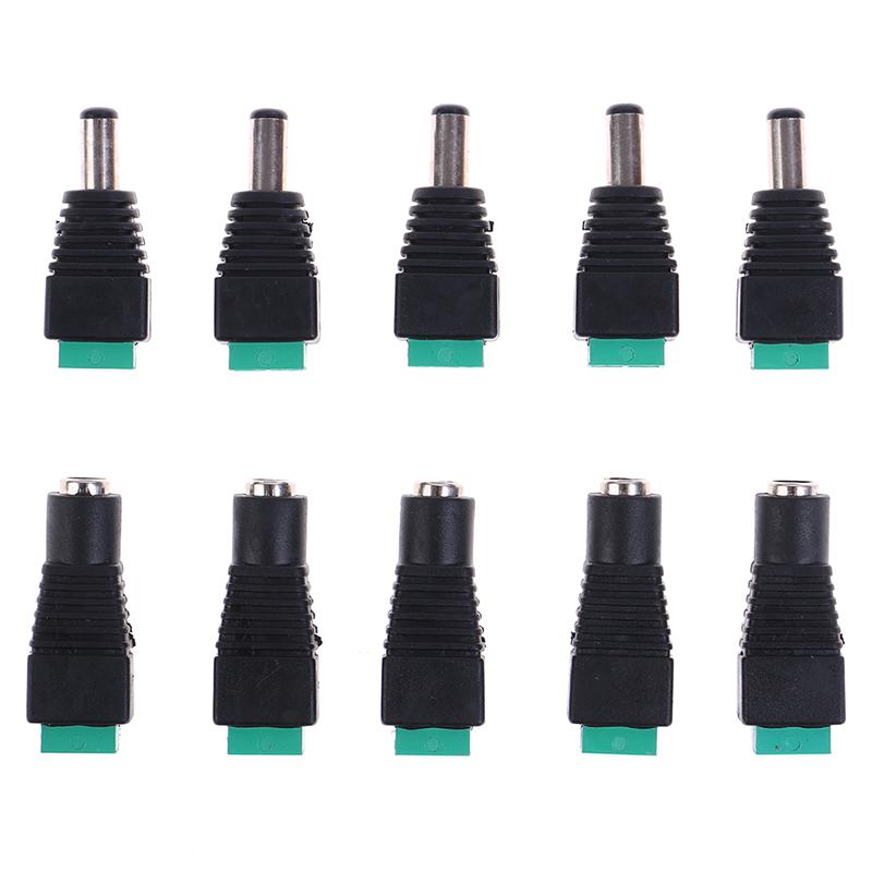 5 Stück Buchse Stecker DC Stromkabel Anschluss Klinkenstecker Verbindung für LED-Streifen