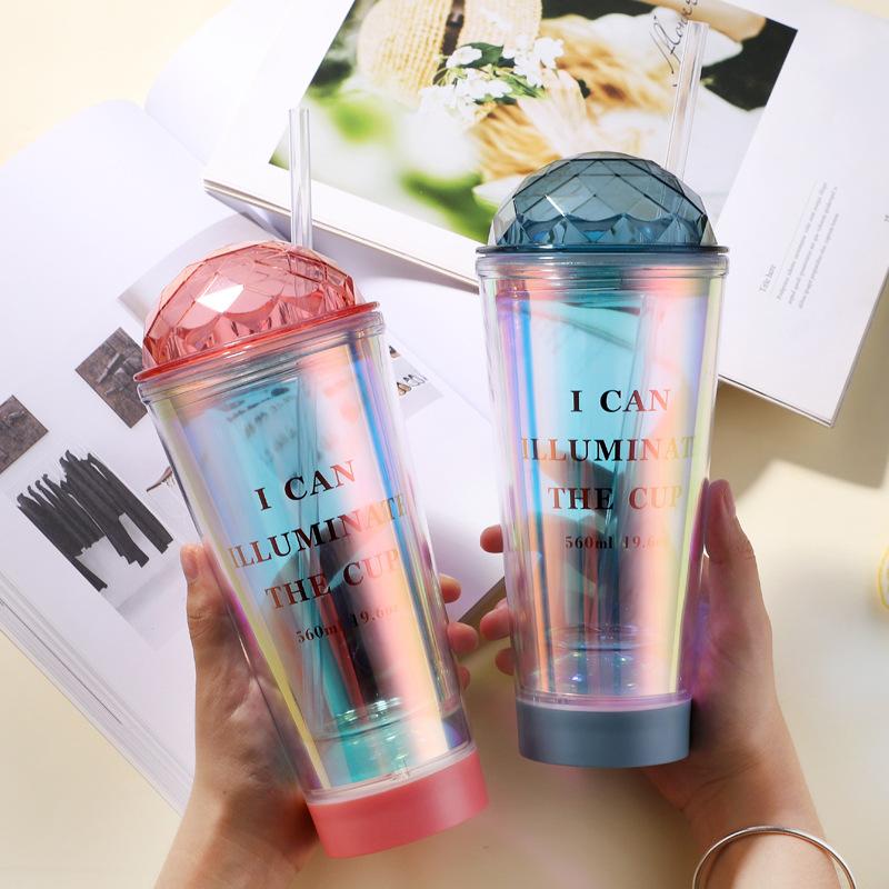 

Пластиковая чашка, креативная портативная чашка для воды градиентного цвета, студентка, простая и персонализированная, свежая и модная чашка серии Sen