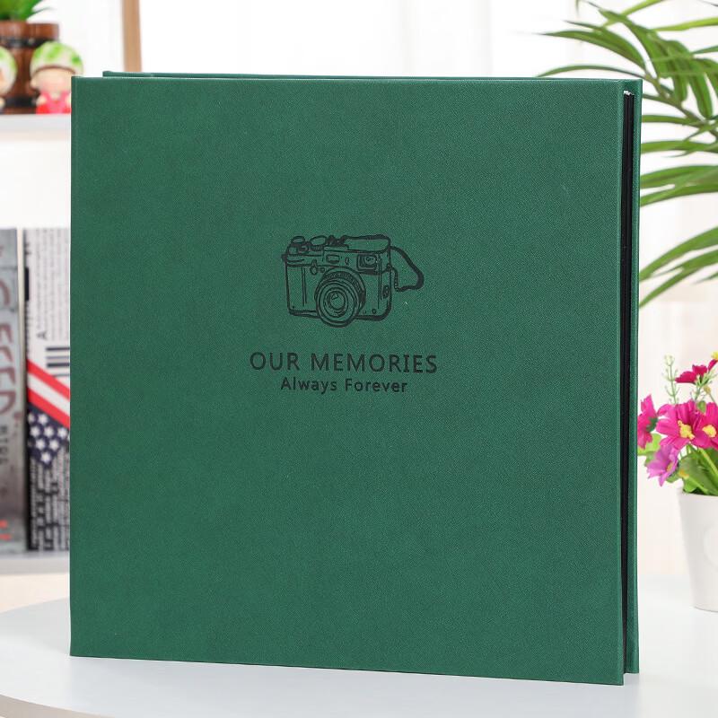 Hantun Dark Green Leather Memory Photo Album