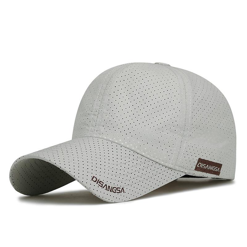 

Летняя солнцезащитная дышащая тонкая быстросохнущая кепка мужская для спорта на открытом воздухе с козырьком бейсболка светло-серый