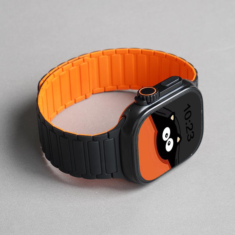 Strap for Apple Watch 10 Band 44mm 40mm 49mm 45mm 41mm 46mm Magnetic Silicone Loop Bracelet iWatch Series 11 9 8 7 6 Se Ultra2 3