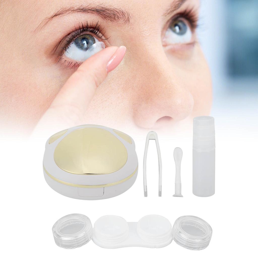 Contact Lens Case Mirror Look Cartoon NaPAW Plastic Material Lightweight Portable Travel Contact Lens Container