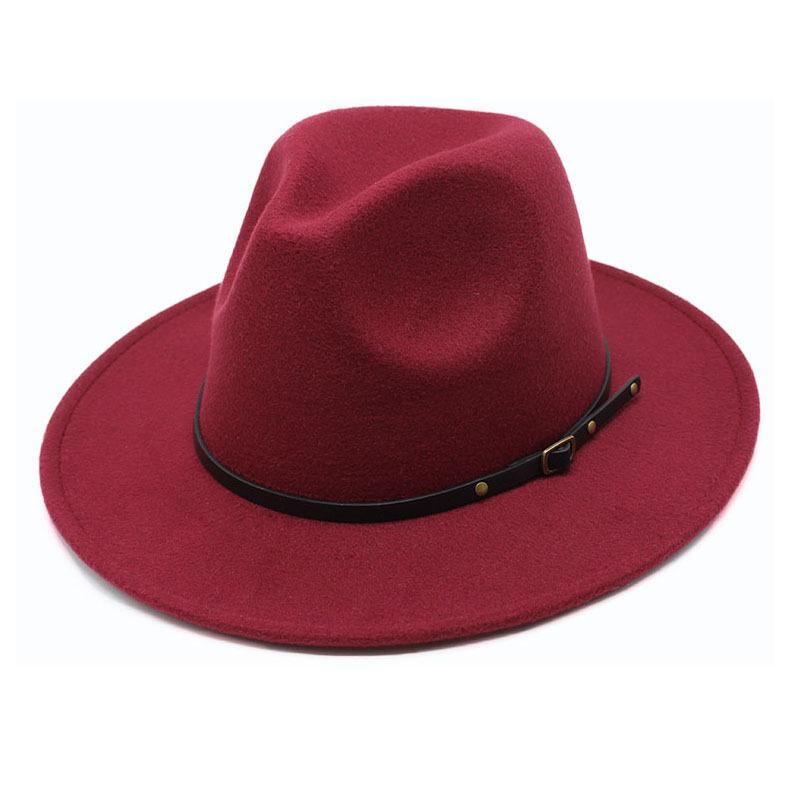 Retro Ladies Jazz Hat, British Versatile Simple Wool Hat Jazz Hat